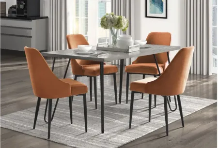 Weston Dining Chair Set of 2 in Orange by Homelegance