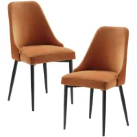 Weston Dining Chair Set of 2 in Orange by Homelegance