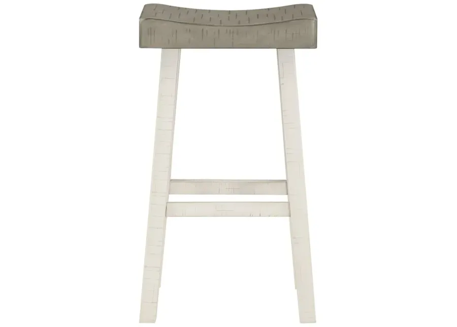 Oxton 29" Stool- Set of 2 in 2-Tone Finish (White and Coffee) by Homelegance