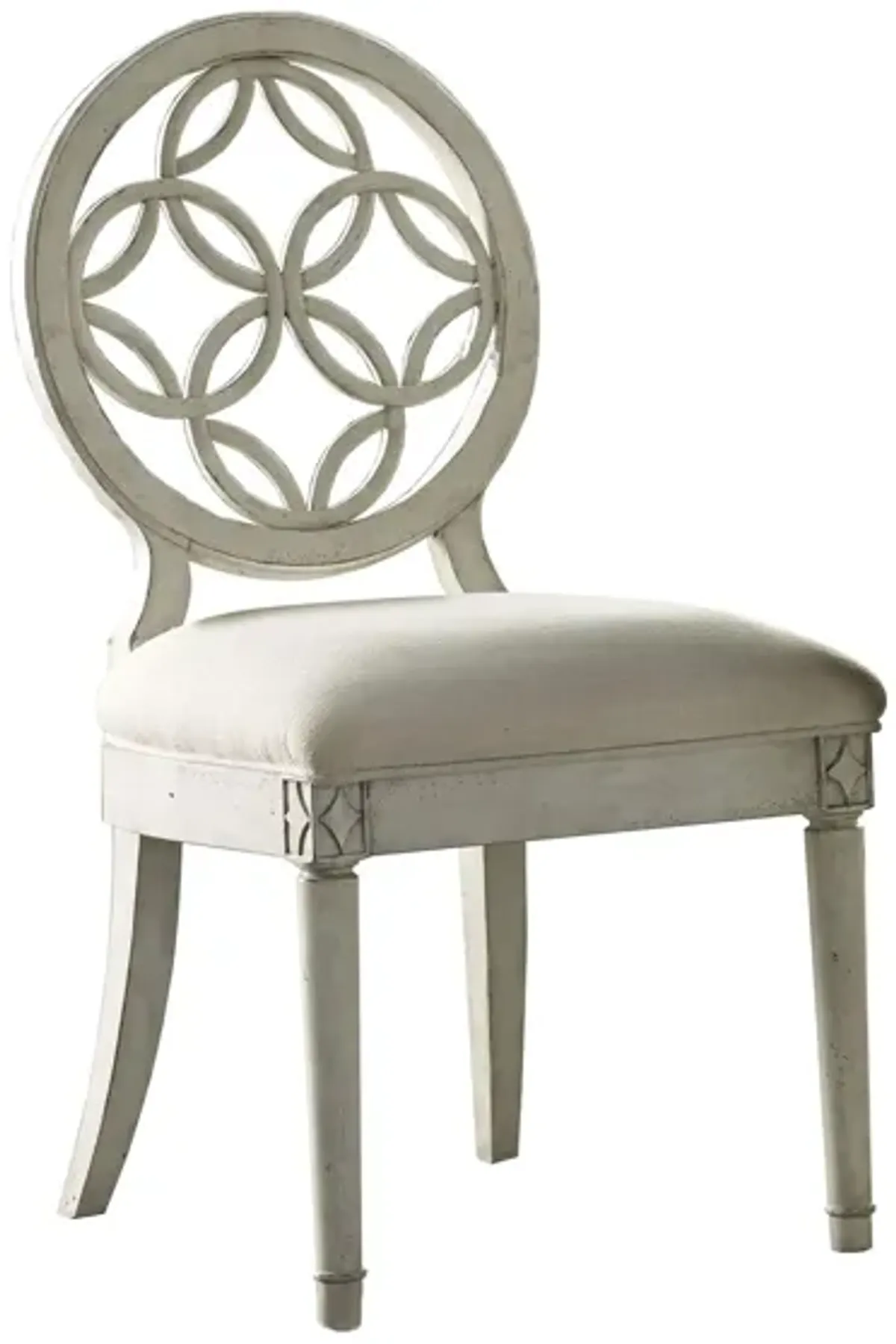 Melange Brynlee Side Chair in White/Cream/Beige by Hooker Furniture