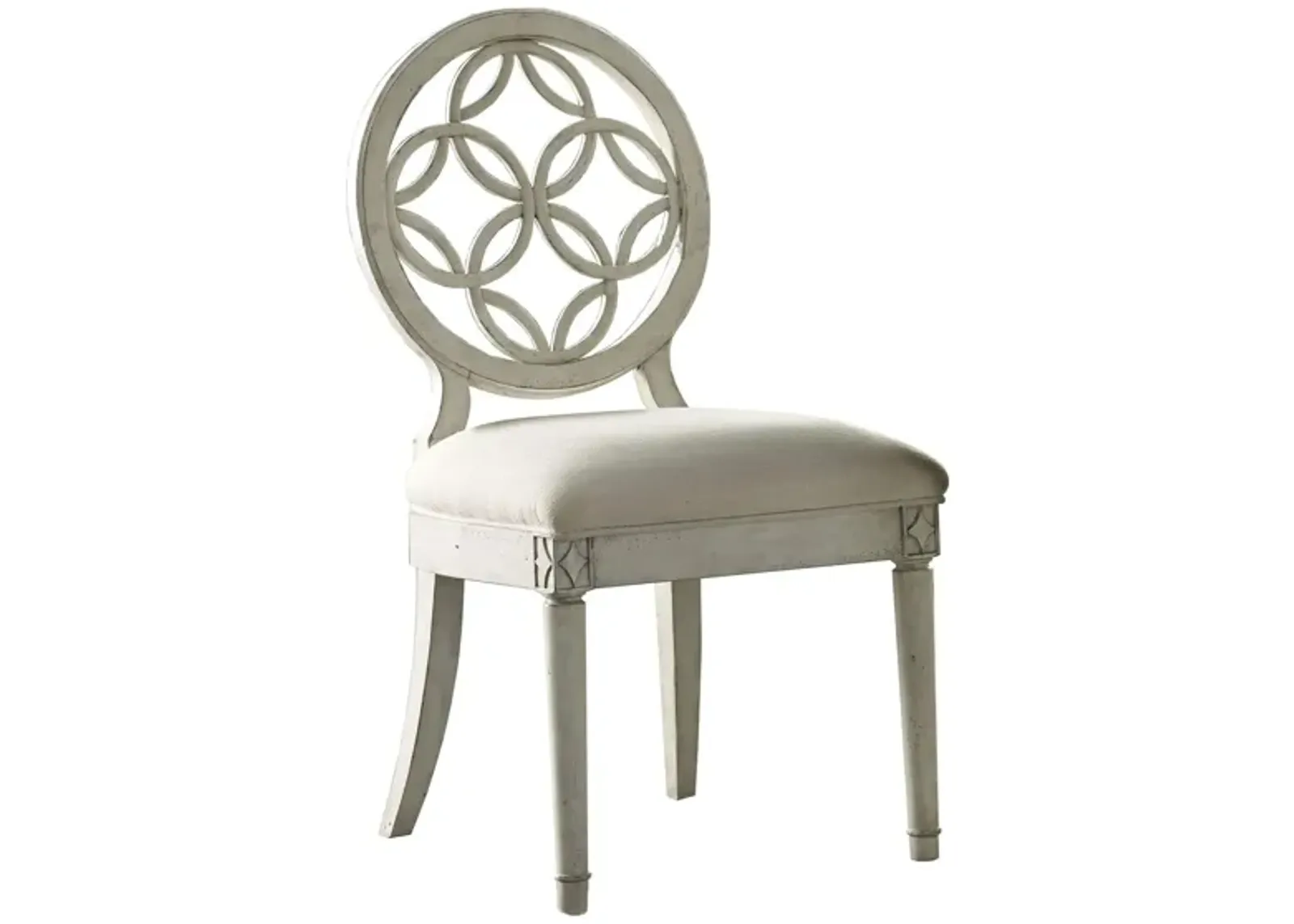 Melange Brynlee Side Chair in White/Cream/Beige by Hooker Furniture