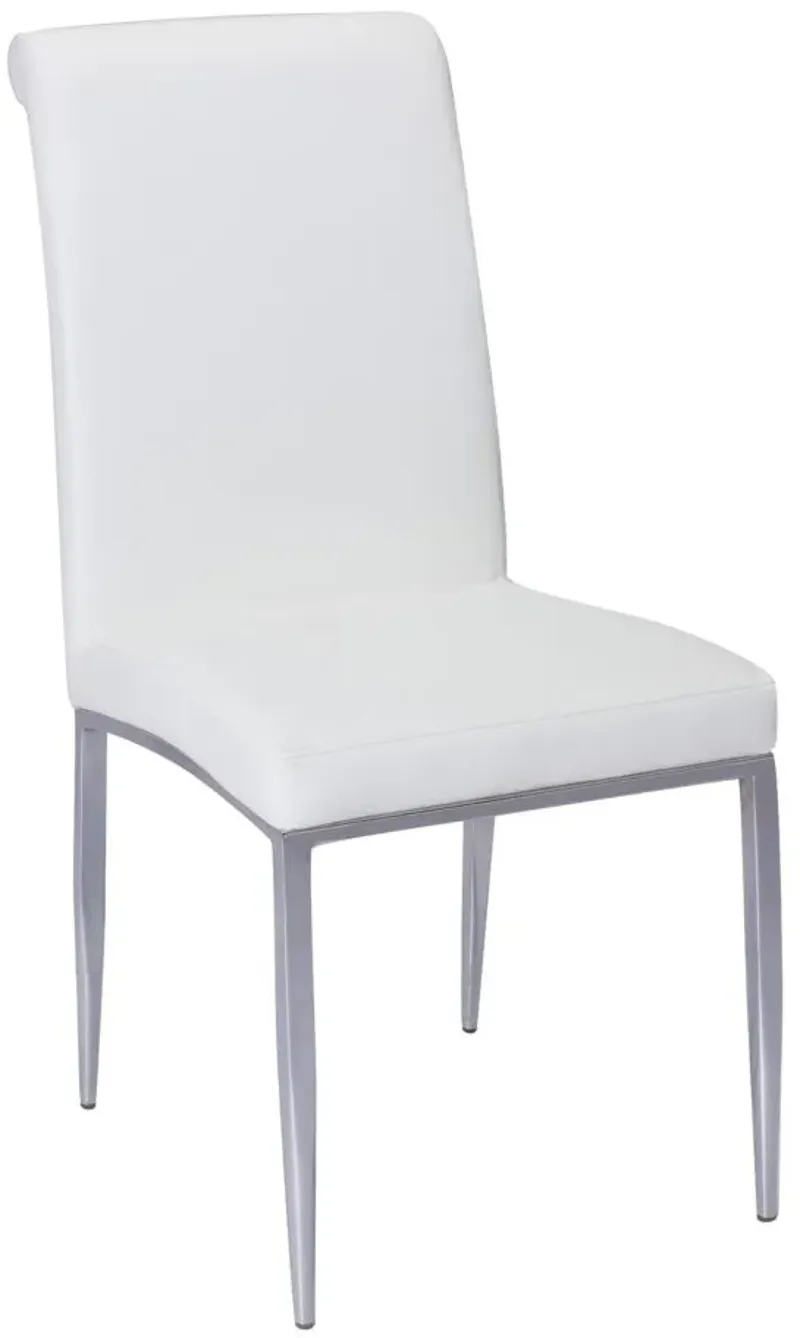 Francie Dining Chairs - Set of 4 in White by Chintaly Imports