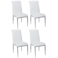 Francie Dining Chairs - Set of 4 in White by Chintaly Imports