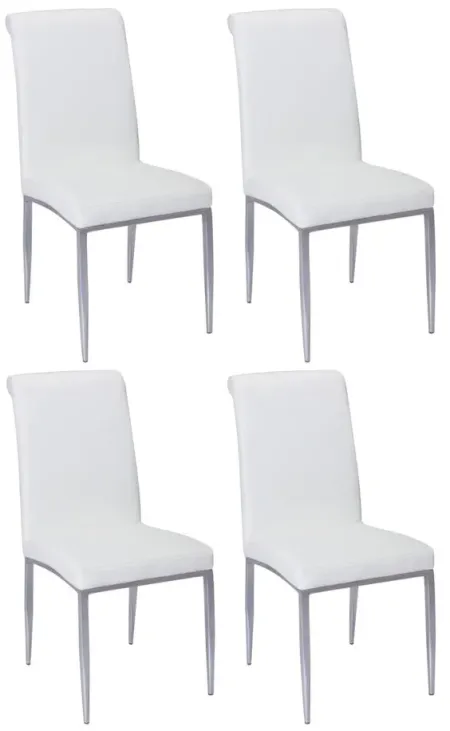 Francie Dining Chairs - Set of 4 in White by Chintaly Imports