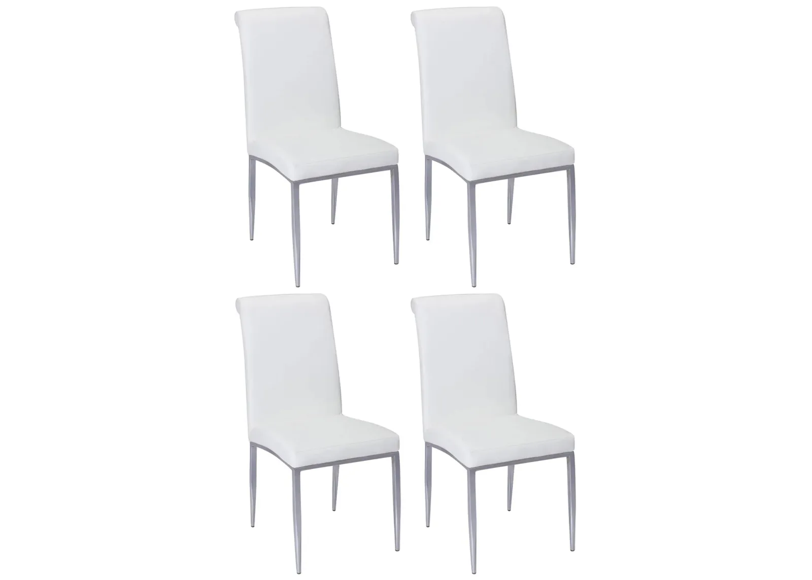 Francie Dining Chairs - Set of 4 in White by Chintaly Imports