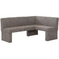 Labrenda Corner Dining Bench in Gray by Chintaly Imports