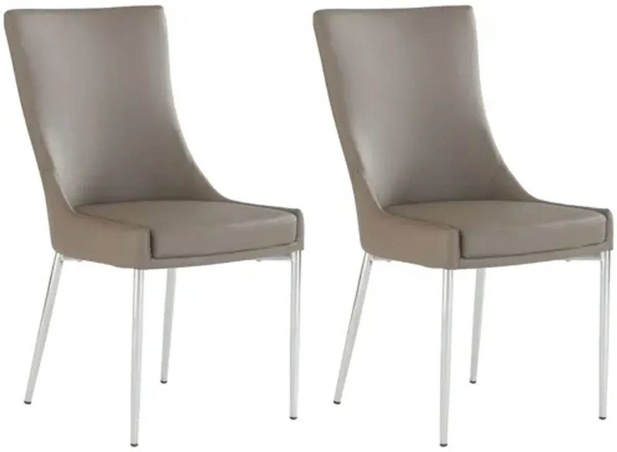 Patricia Dining Chairs - Set of 2 in Tan by Chintaly Imports