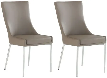 Nico Dining Chairs - Set of 2 in Tan by Chintaly Imports