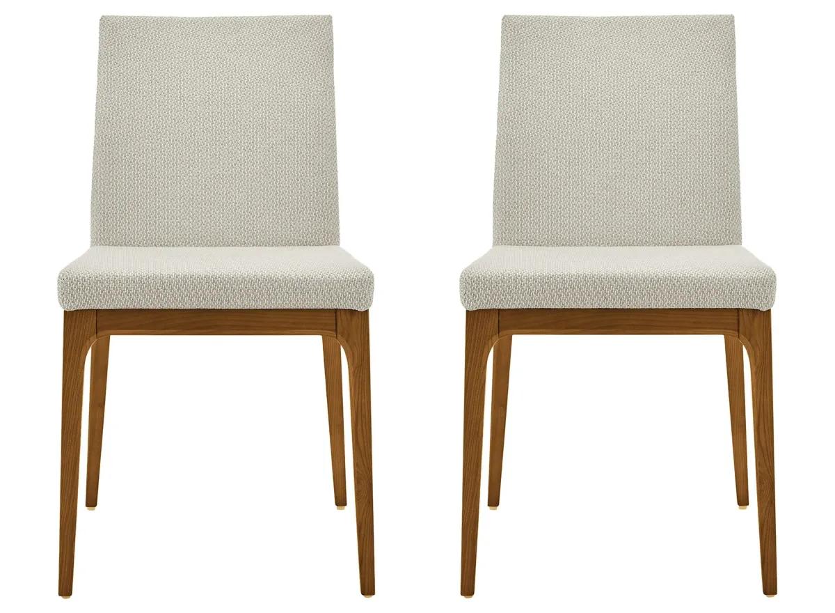 Devon Dining Chair: Set of 2 in Cardiff Cream by New Pacific Direct