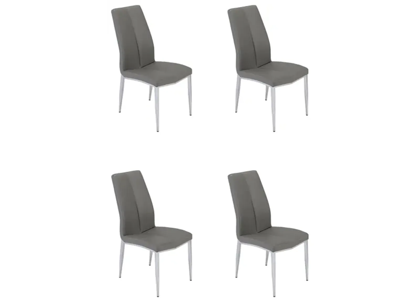 Abigail Side Chair - Set of 4 in Gray by Chintaly Imports