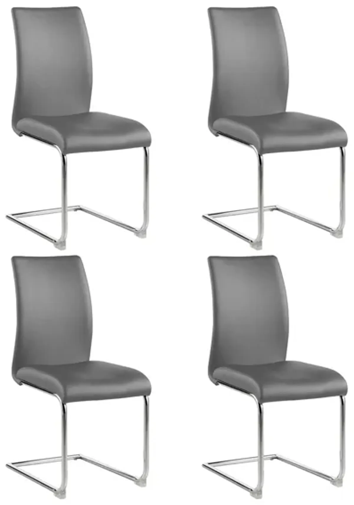 Janie Side Chair - Set of 4 in Gray by Chintaly Imports