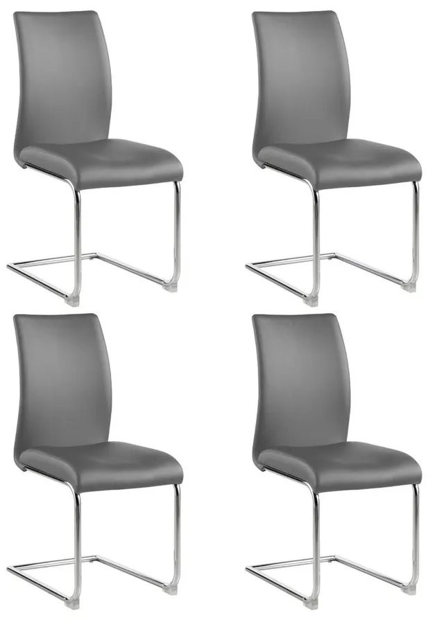 Janie Side Chair - Set of 4 in Gray by Chintaly Imports