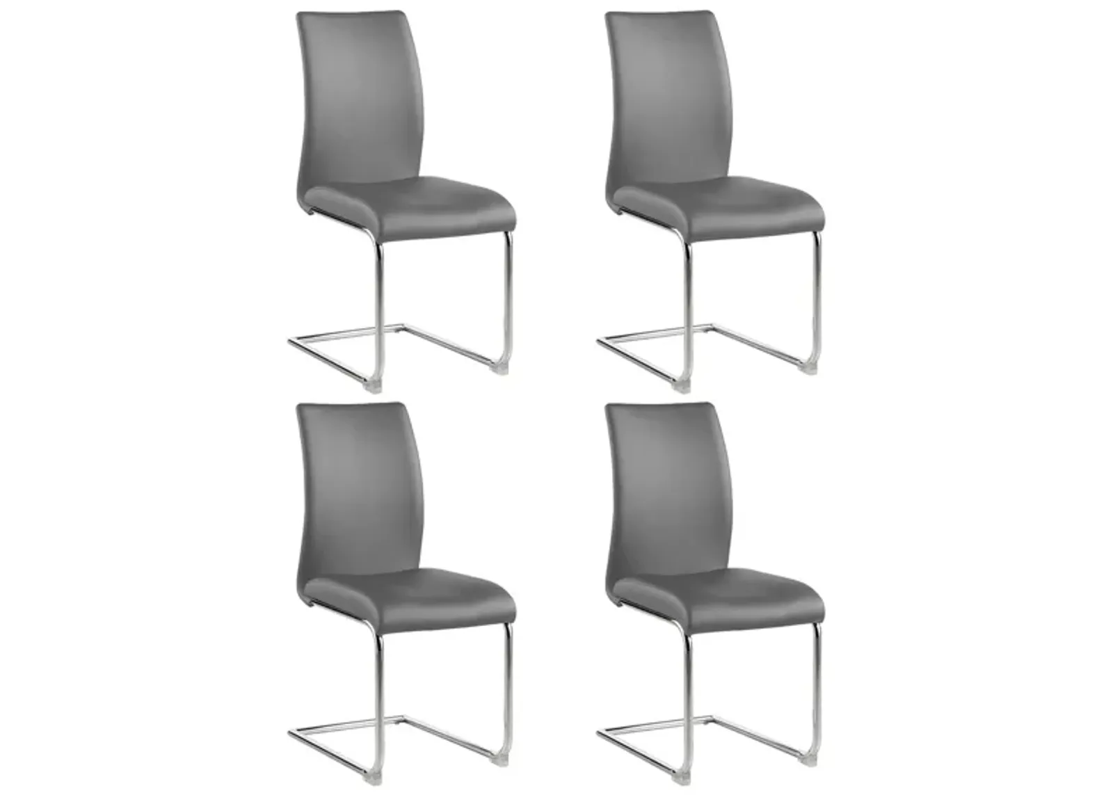 Janie Side Chair - Set of 4 in Gray by Chintaly Imports