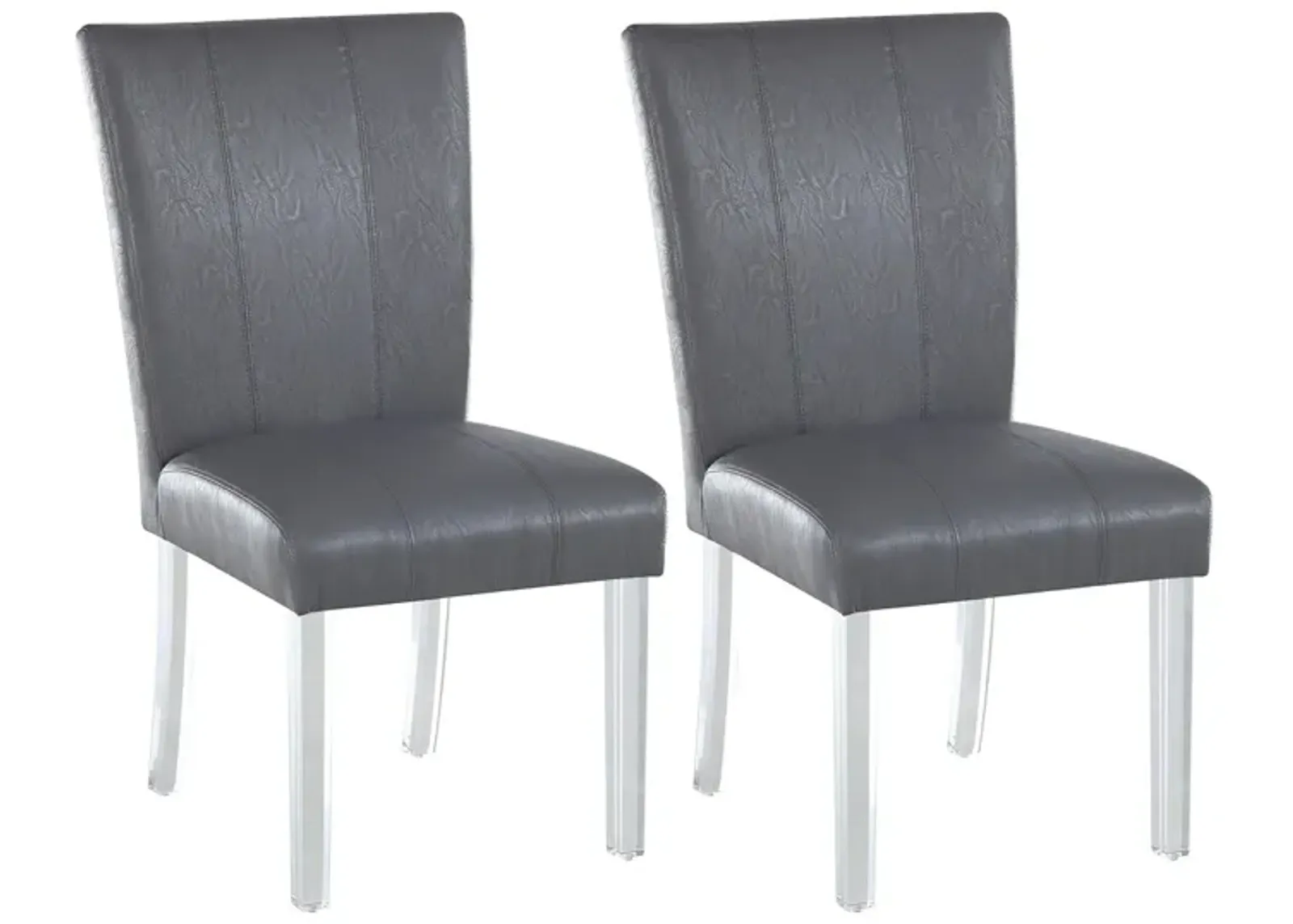 Roberts Side Chair - Set of 2 in Gray by Chintaly Imports