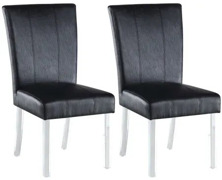 Roberts Side Chair - Set of 2 in Black by Chintaly Imports