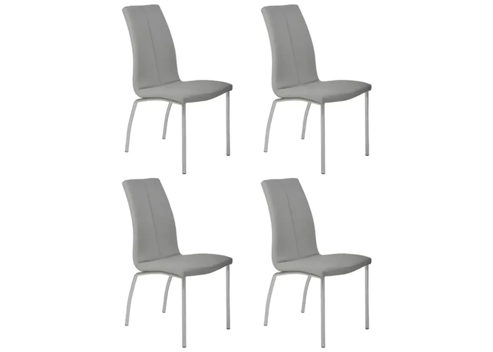 Becky Side Chair - Set of 4 in Gray by Chintaly Imports