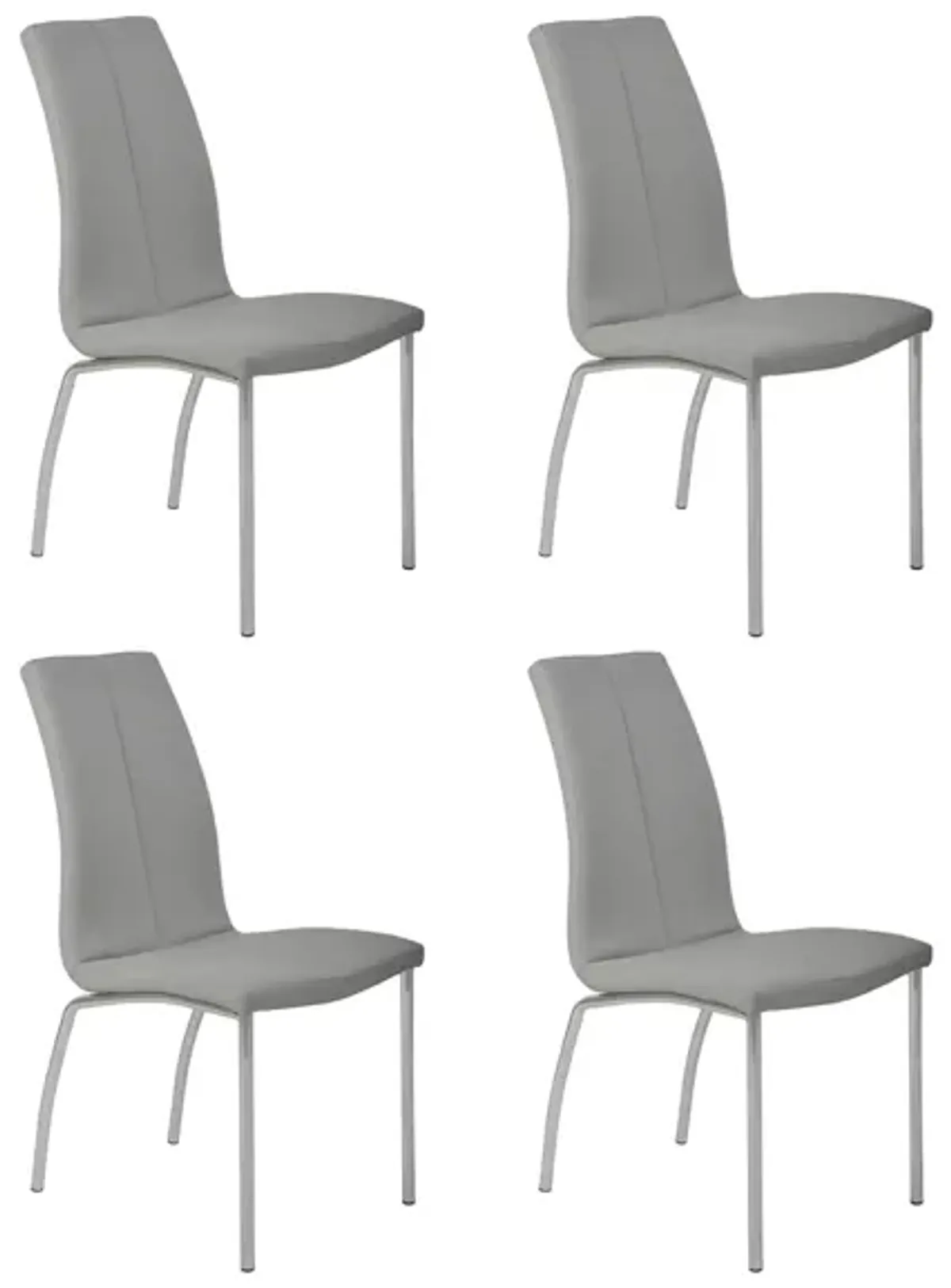 Becky Side Chair - Set of 4 in Gray by Chintaly Imports