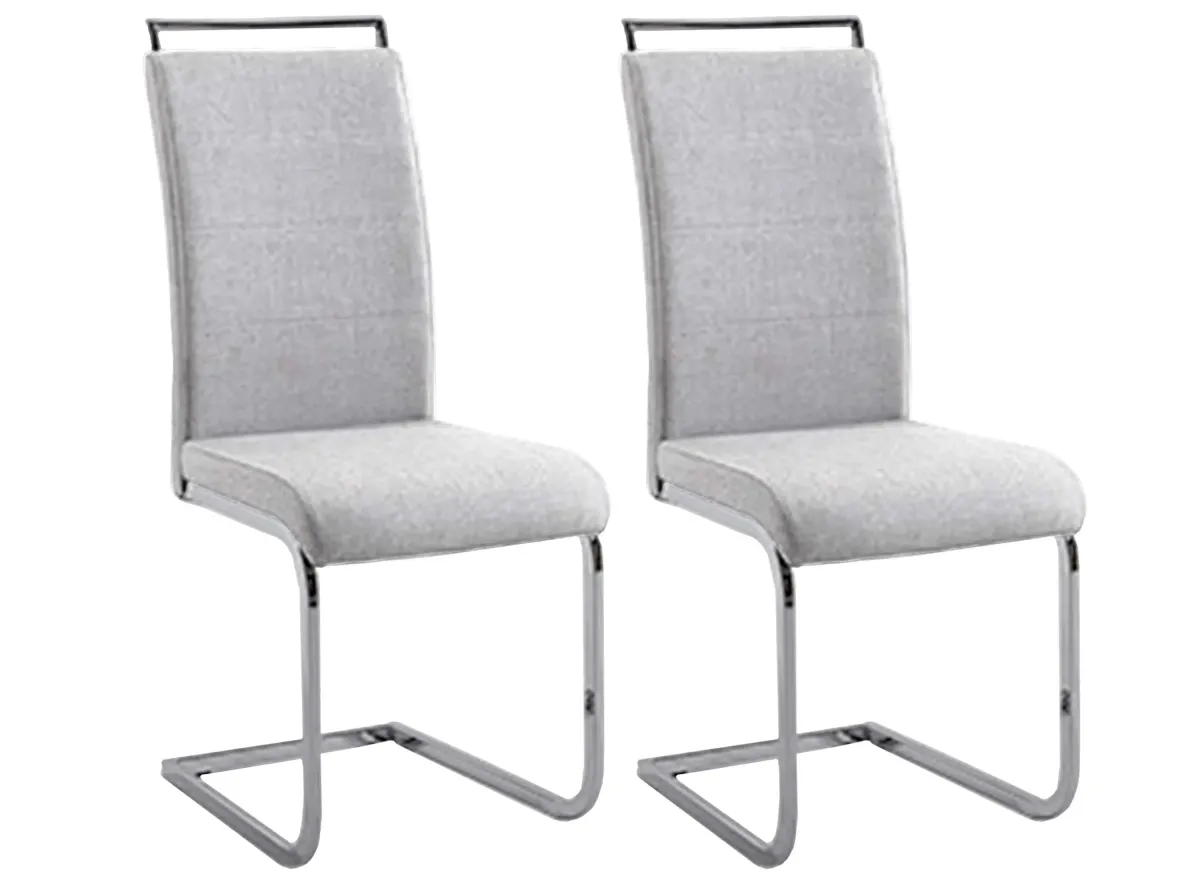 Hilary Dining Chairs - Set of 2 in Gray by Chintaly Imports