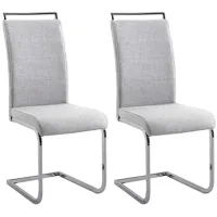 Hilary Dining Chairs - Set of 2 in Gray by Chintaly Imports