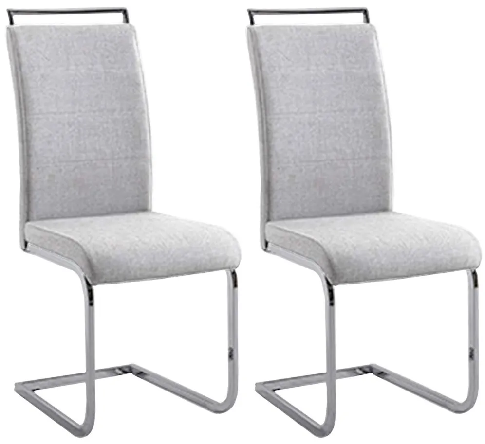 Hilary Dining Chairs - Set of 2 in Gray by Chintaly Imports