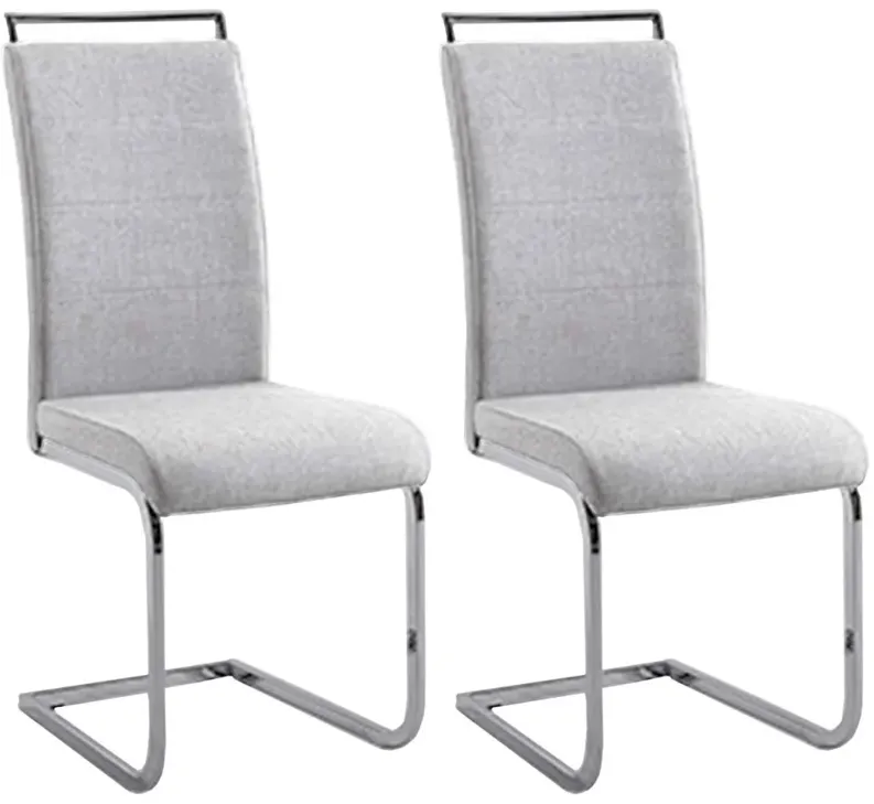 Hilary Dining Chairs - Set of 2 in Gray by Chintaly Imports