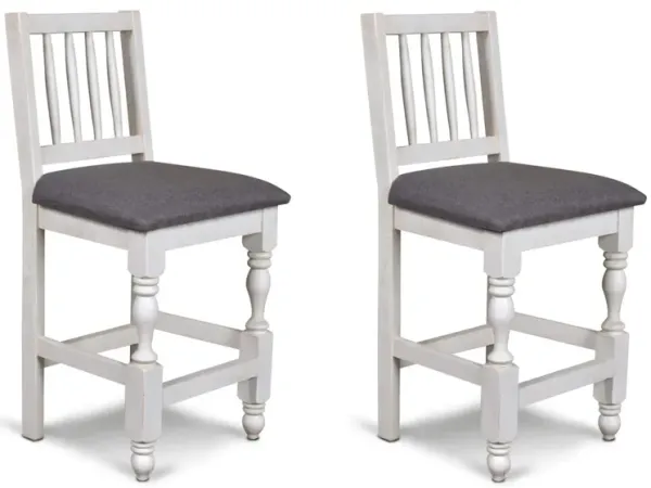 Rustic French Counter Height Stools Set of 2