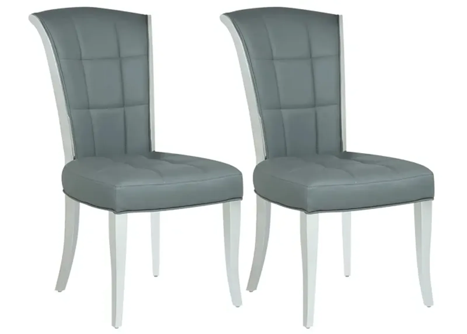 Irisi Dining Chair - Set of 2 in Gray by Chintaly Imports