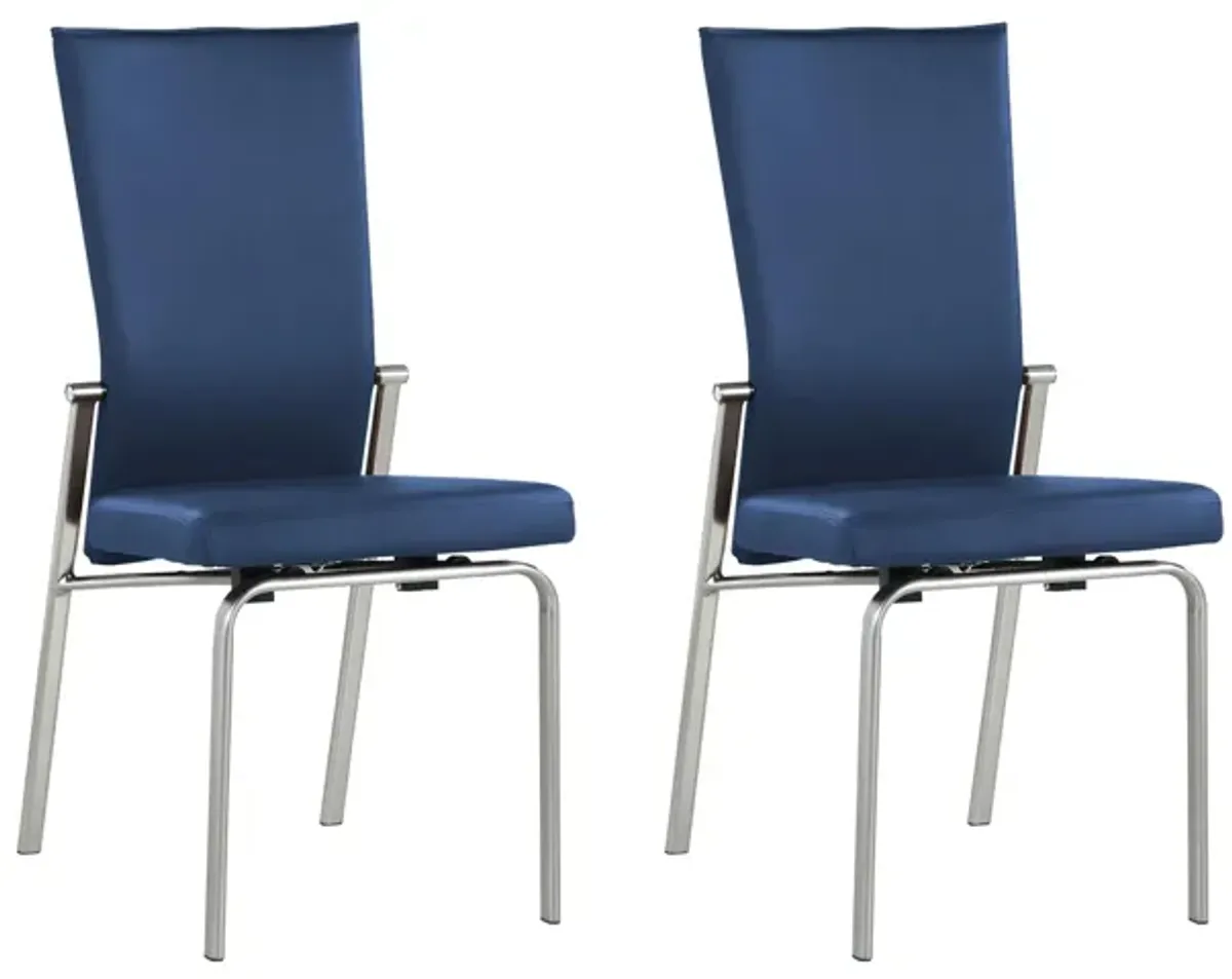 Paloma Dining Chair - Set of 2 in Blue by Chintaly Imports