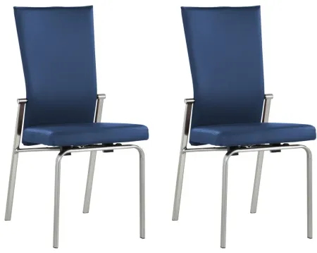 Paloma Dining Chair - Set of 2 in Blue by Chintaly Imports