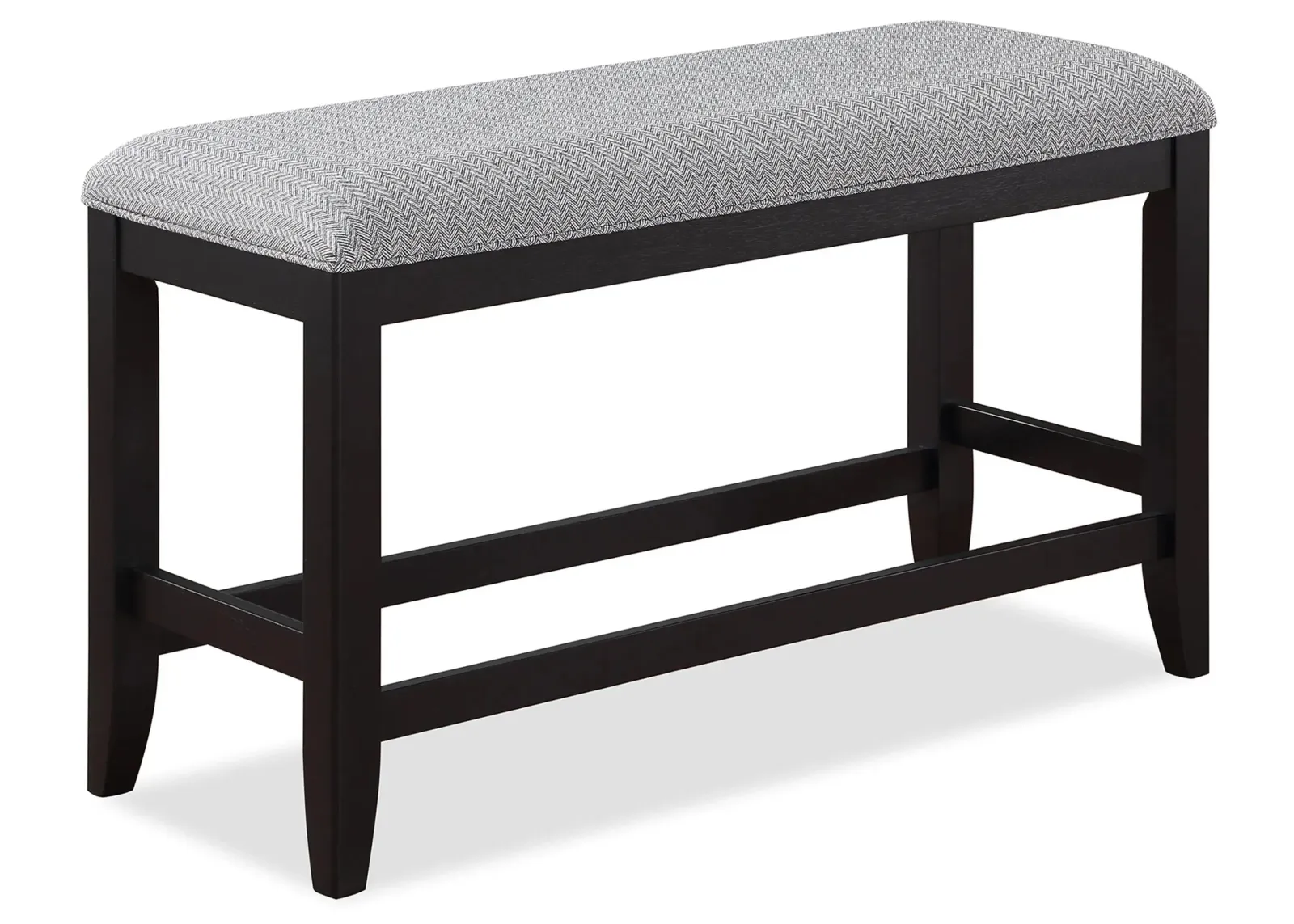 Frey Counter Height Bench in Black;Dark Gray by Crown Mark