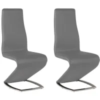 Tarra Dining Chair - Set of 2 in Gray by Chintaly Imports