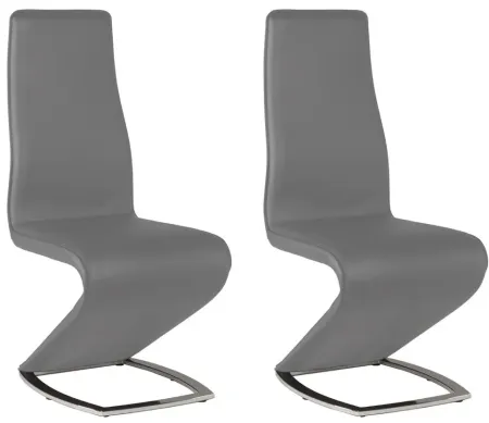 Tarra Dining Chair - Set of 2 in Gray by Chintaly Imports