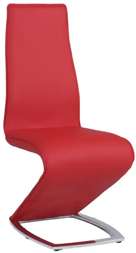 Tarra Dining Chair - Set of 2 in Red by Chintaly Imports