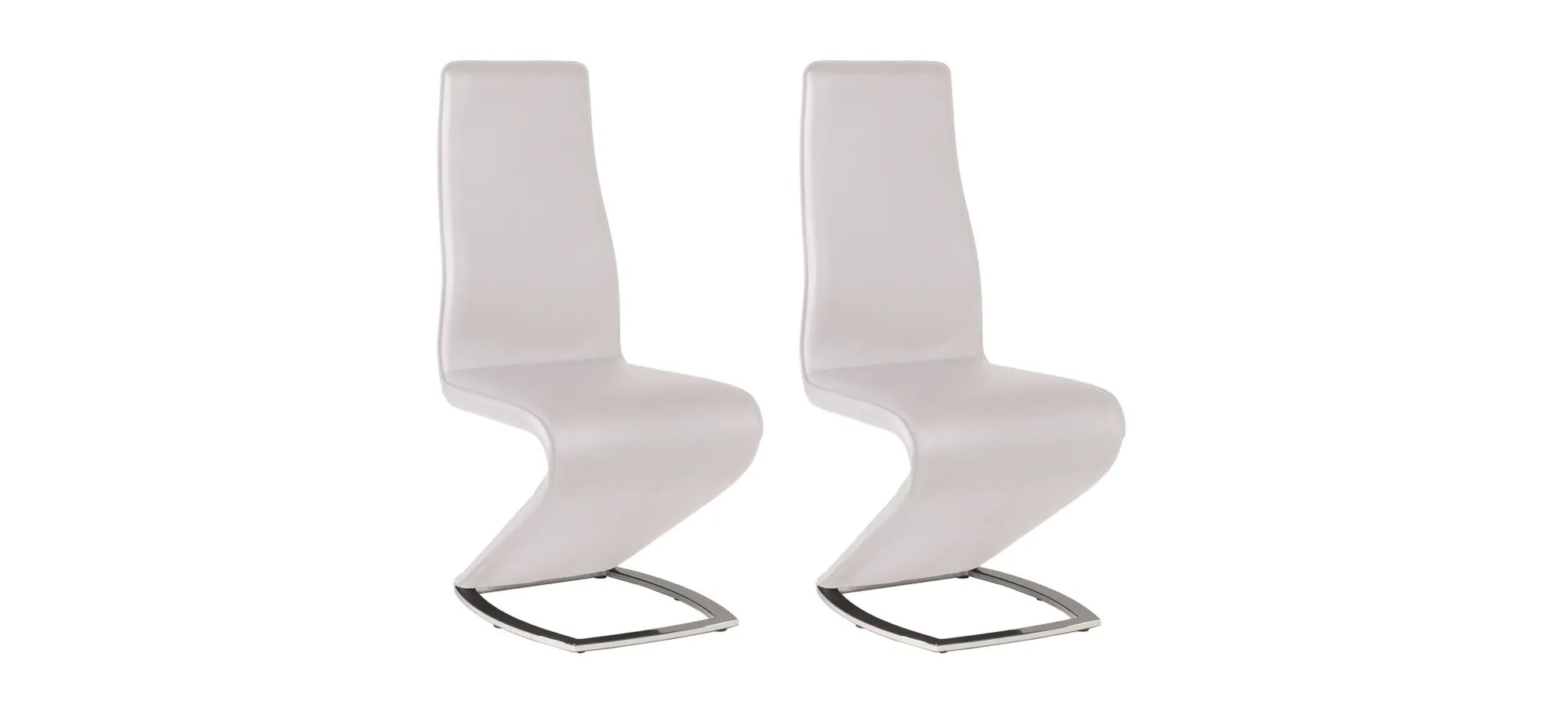 Tarra Dining Chair - Set of 2 in White by Chintaly Imports