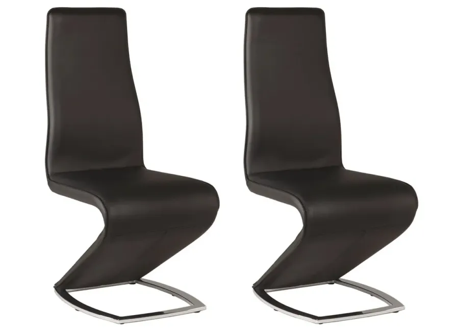 Tarra Dining Chair - Set of 2 in Black by Chintaly Imports