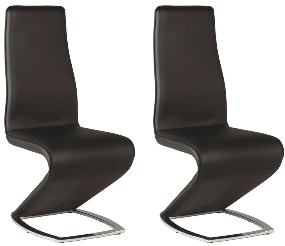 Tarra Dining Chair - Set of 2 in Black by Chintaly Imports