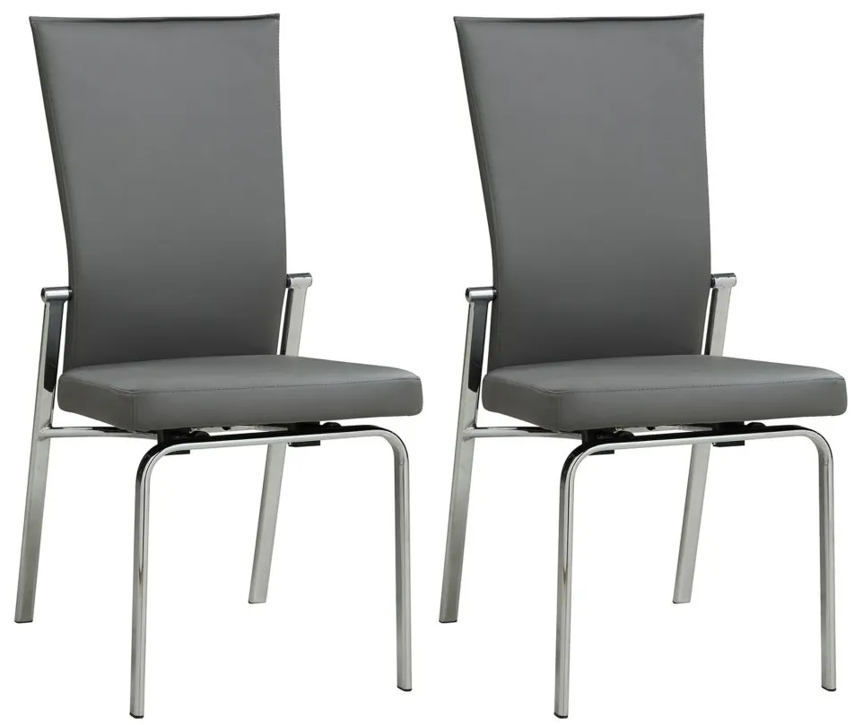 Paloma Dining Chair - Set of 2 in Gray by Chintaly Imports