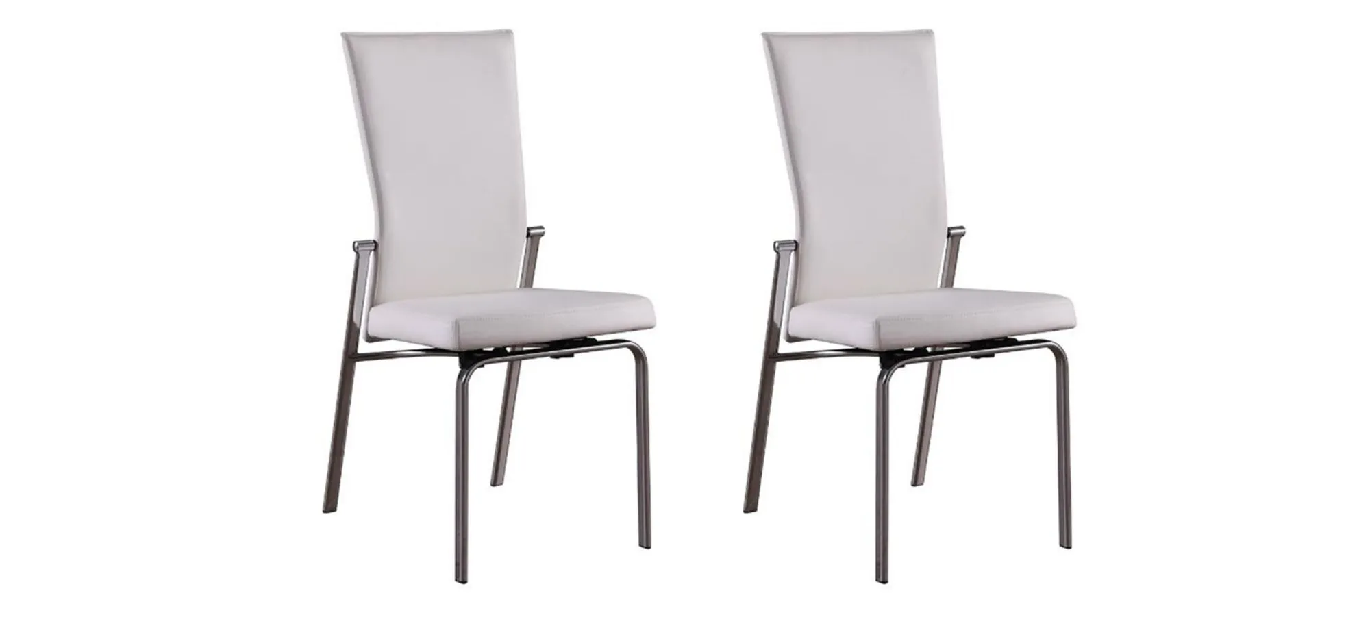 Paloma Dining Chair - Set of 2 in White by Chintaly Imports