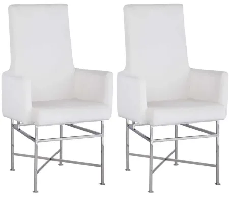 Kandell Arm Chair - Set of 2 in Cream by Chintaly Imports