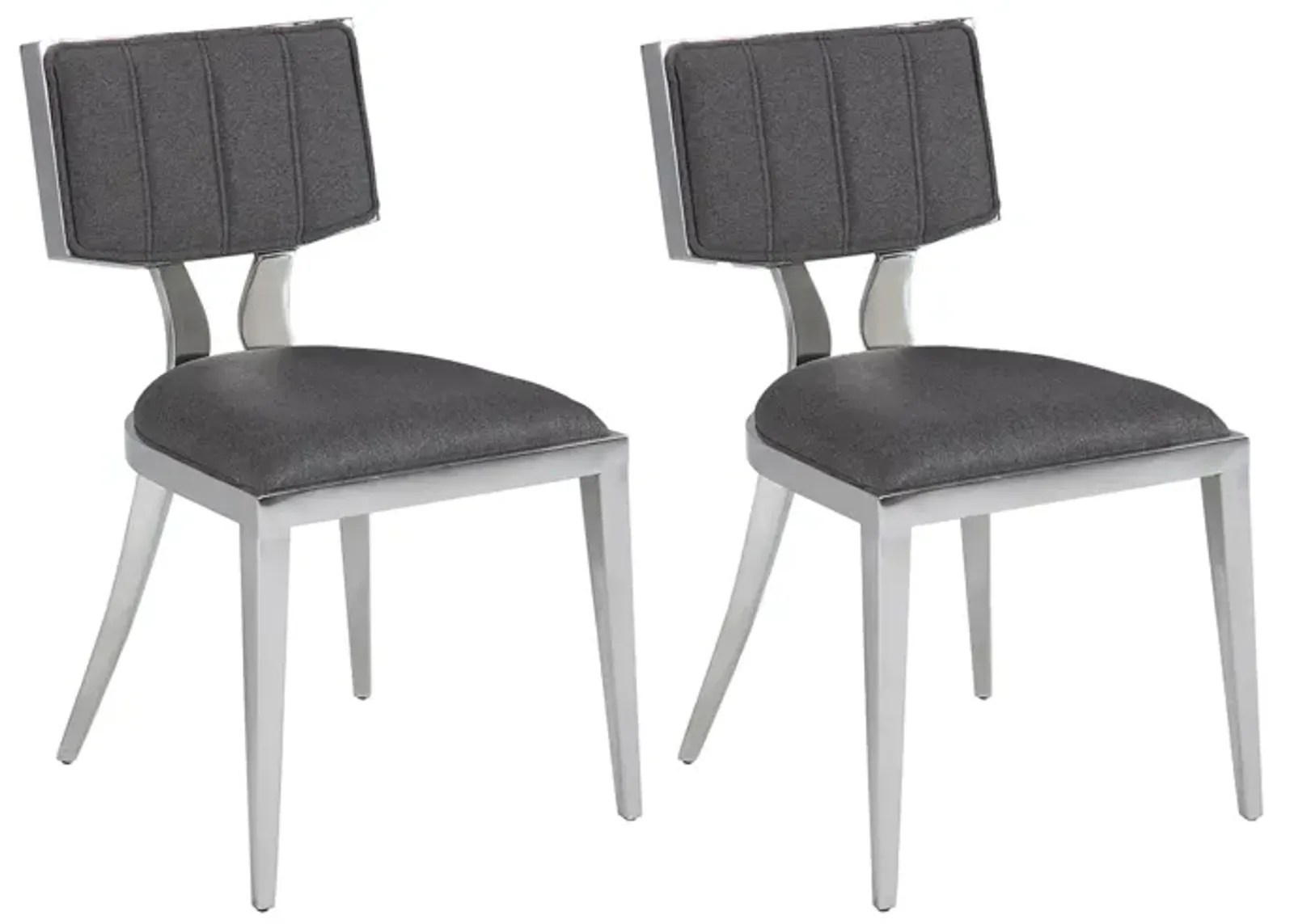 Mavis Dining Chair - Set of 2 in Gray by Chintaly Imports