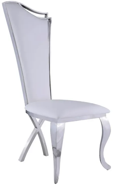 Nadiay Dining Chair - Set of 2 in White by Chintaly Imports