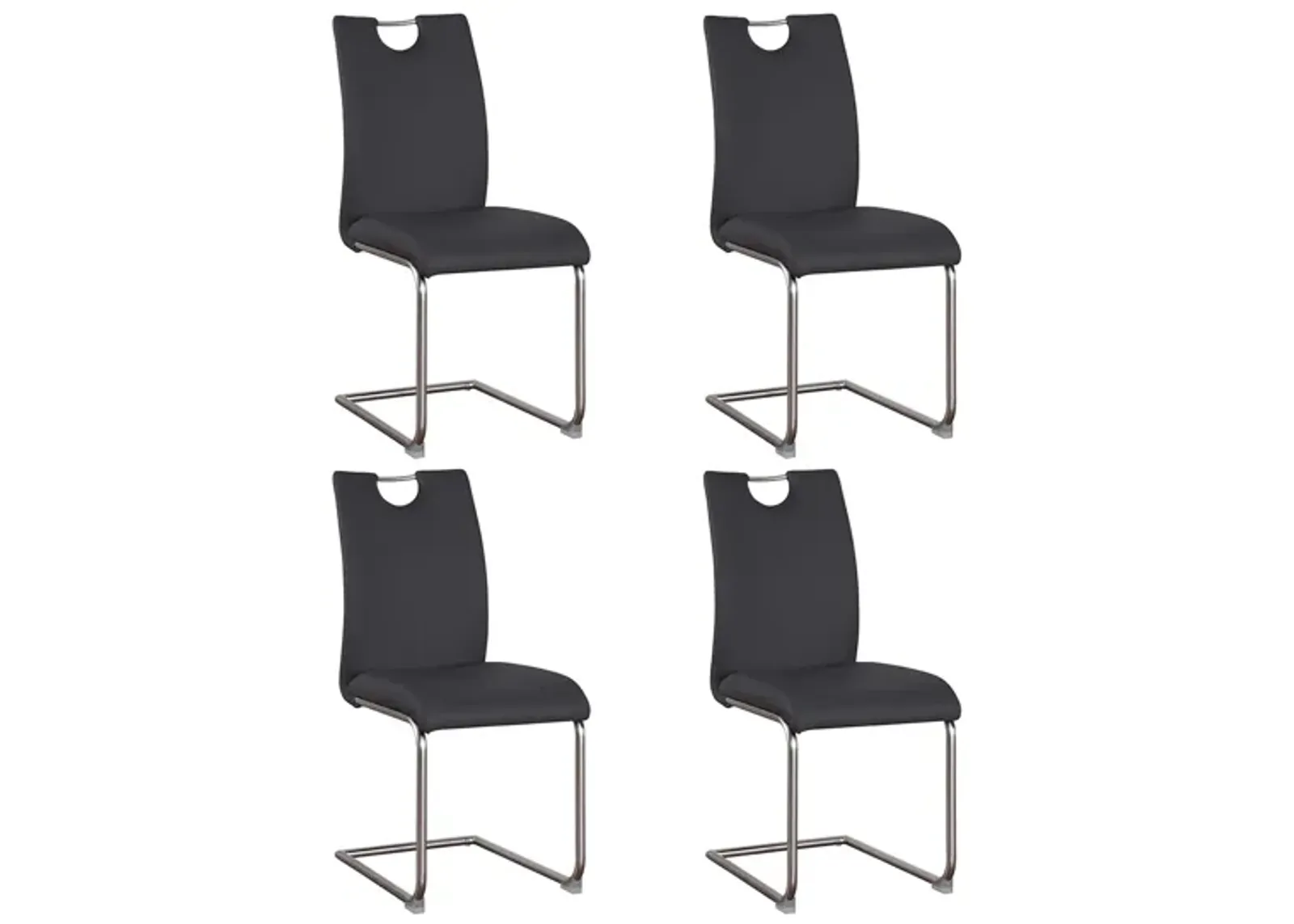 Carina Dining Chair - Set of 4 in Black by Chintaly Imports