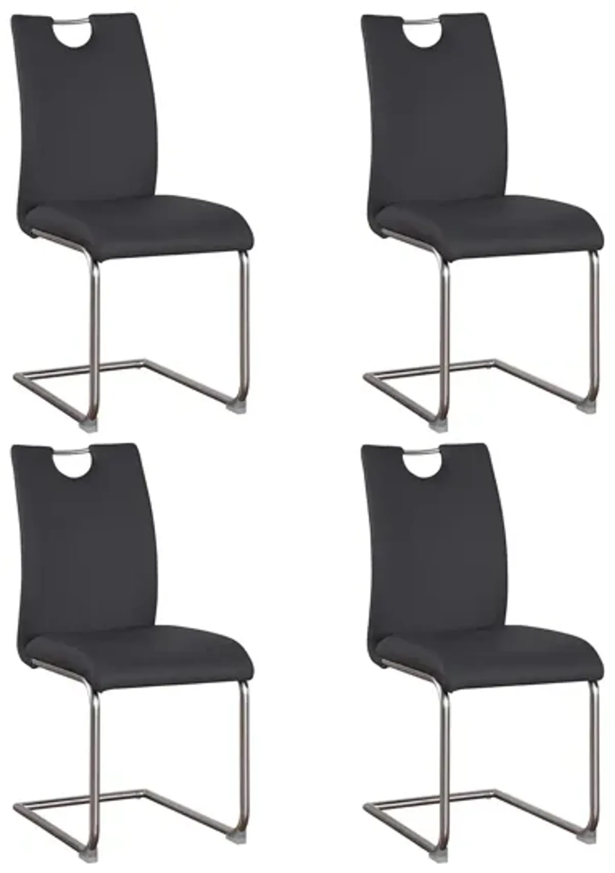 Carina Dining Chair - Set of 4 in Black by Chintaly Imports