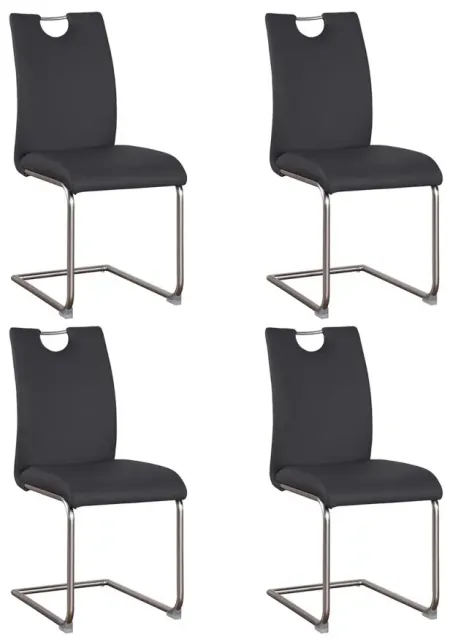 Carina Dining Chair - Set of 4 in Black by Chintaly Imports