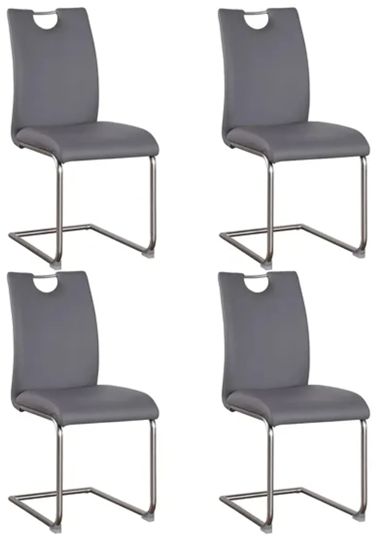 Carina Dining Chair - Set of 4 in Gray by Chintaly Imports