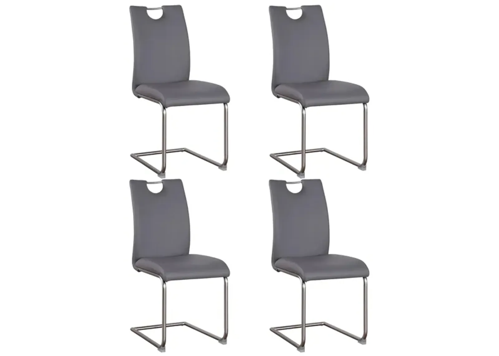 Carina Dining Chair - Set of 4 in Gray by Chintaly Imports