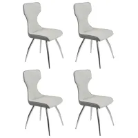 Shandra Dining Chair - Set of 4 in Gray by Chintaly Imports