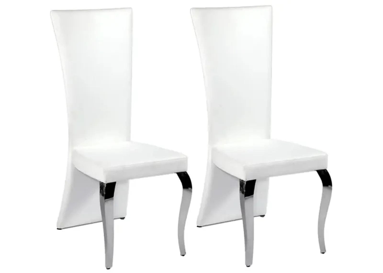 Teresa Dining Chair -Set of 2 in White by Chintaly Imports