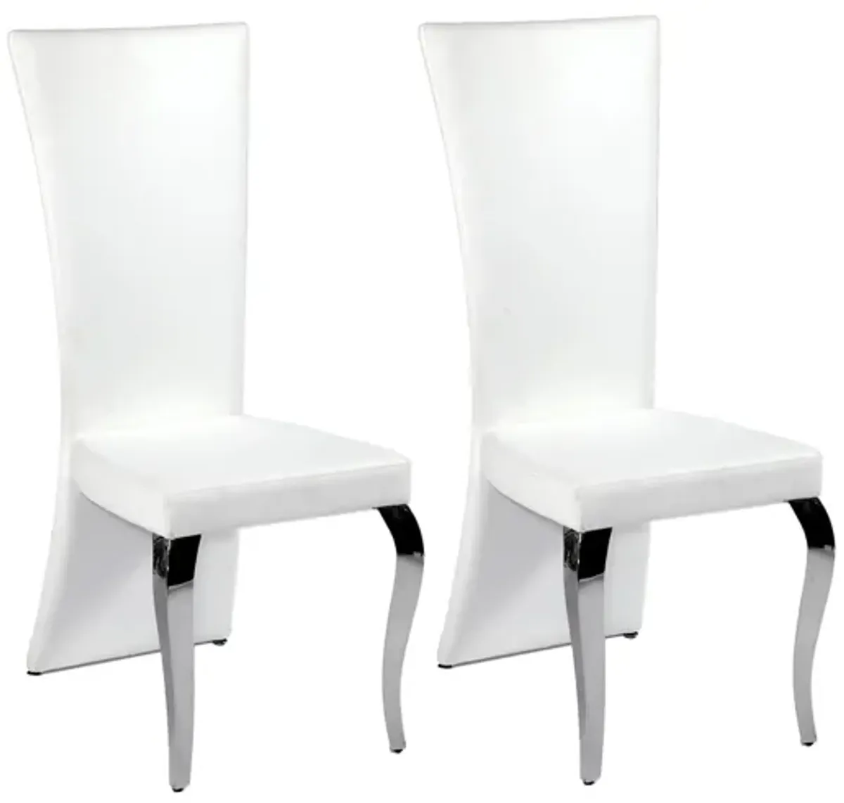 Teresa Dining Chair -Set of 2 in White by Chintaly Imports