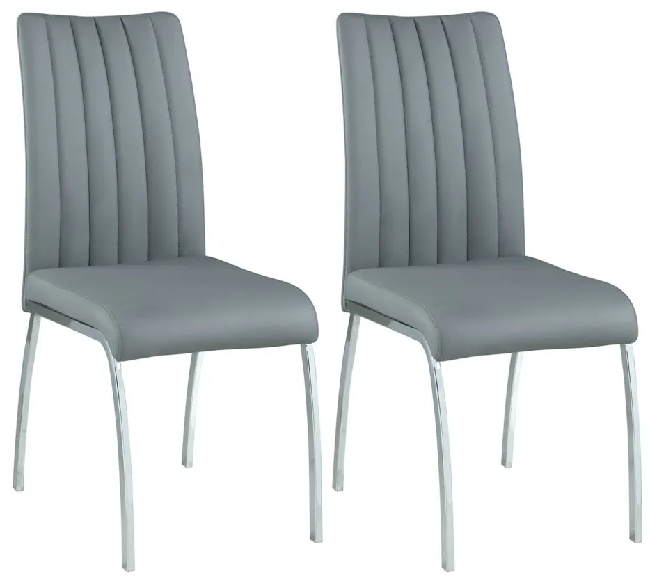 Vanessia Dining Chair - Set of 2 in Gray by Chintaly Imports